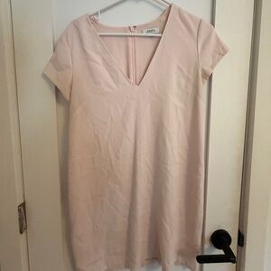 Babaton V-Neck Shift Mini Dress